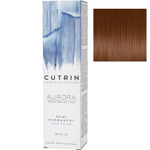 Cutrin Безаммиачная крем-краска для волос Aurora Demi 7.74 Корична булочка