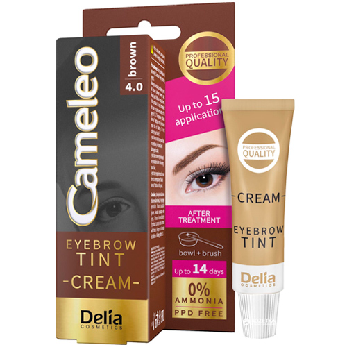 Delia Крем-краска для бровей Eyebrow Tint Cream Cameleo № 4.0 коричневая