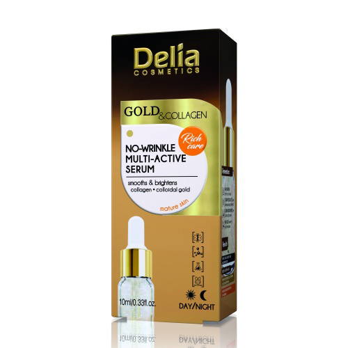 Delia Мультиактивная сыворотка против морщин Gold&Collagen