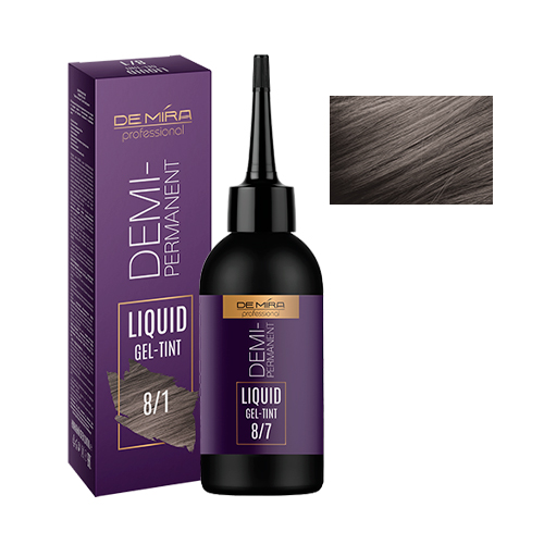 Demira Professional Демиперманентный жидкий гель-тинт для волос 8/1