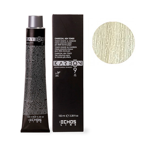 Echosline Крем-краска с активированным углем Karbon 9 Charcoal CB10 (платиновий блонд)