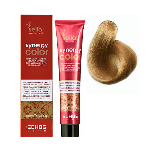 Echosline Безаммиачная крем-краска с арганой и кератином Seliar Synergy Color 8.0 світло-русий