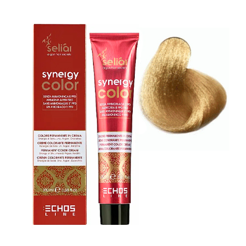 Echosline Безаммиачная крем-краска с арганой и кератином Seliar Synergy Color 9.0 дуже світлий русий