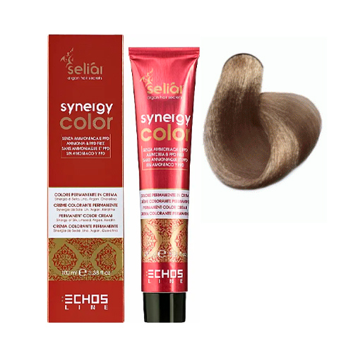 Echosline Безаммиачная крем-краска с арганой и кератином Seliar Synergy Color 9.32 бежевий дуже світлий блондин