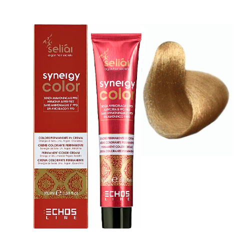 Echosline Безаммиачная крем-краска с арганой и кератином Seliar Synergy Color 9.3 золотистий дуже світлий блондин