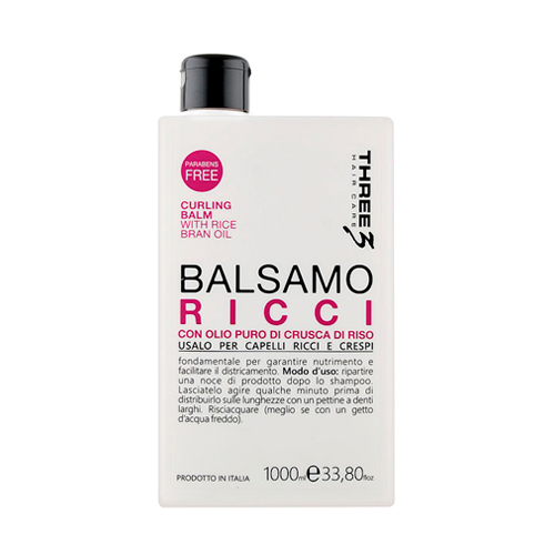 FAIPA Roma Бальзам для кучерявых волос с маслом рисовых отрубей Three Color 1000 мл