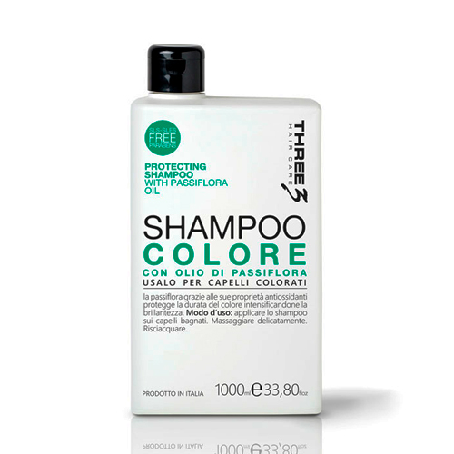 FAIPA Roma Шампунь для окрашенных волос с маслом пассифлоры Three Color 1000 мл