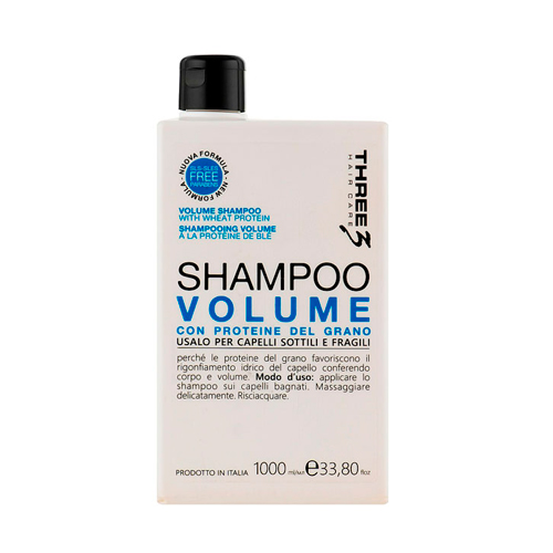 FAIPA Roma Шампунь для объема тонких волос с протеинами Three Hair Care 1000 мл
