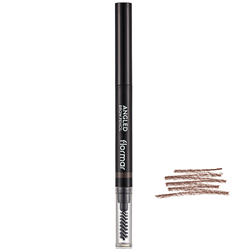 Flormar Автоматический карандаш для бровей со щеточкой Angled Brow Pencil Light brown