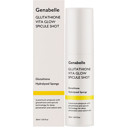 Genabelle Осветляющий спикульный шот для лица Glutathione