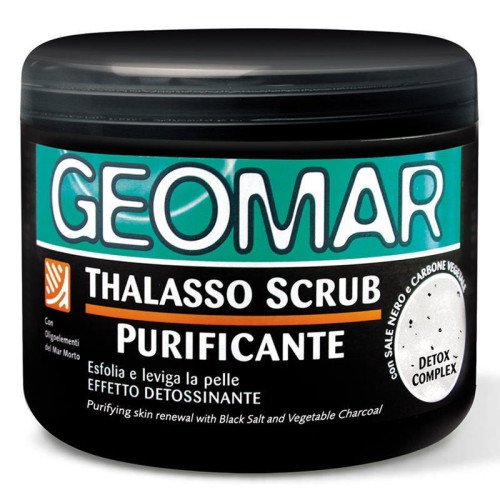 Geomar Очищуючий скраб для тіла з чорною сіллю та деревним вугіллям Body Thalasso