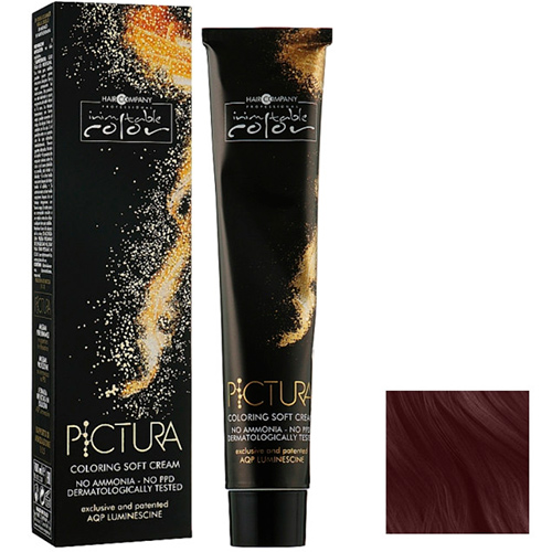 Hair Company Крем-краска Inimitable Pictura 6/66 темно-русявий інтенсивно-червоний REFLEX
