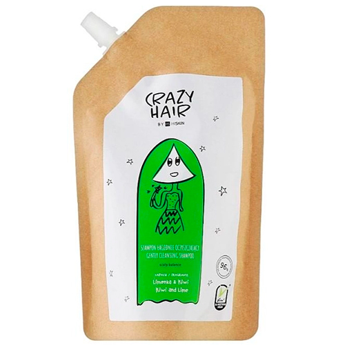 HiSkin Шампунь для нежного очищения кожи головы и волос "Лайм и киви" Crazy Hair (дойпак)