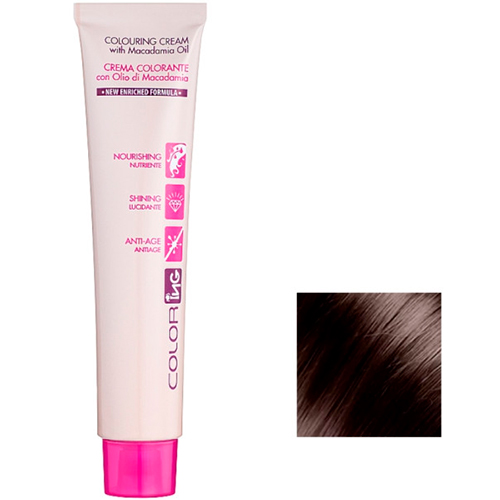 Ing Professional Крем-краска для волос с маслом макадамии ColorIng Cream With Macadamia Oil №5 світло-каштановий