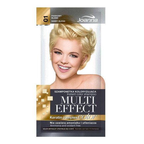 Joanna Оттеночный шампунь для волос MultiEffect №01 пісчаний блонд