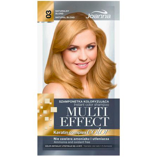 Joanna Оттеночный шампунь для волос MultiEffect №03 натуральний блонд