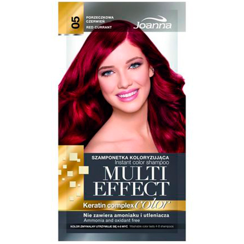 Joanna Оттеночный шампунь для волос MultiEffect №05 червона смородина