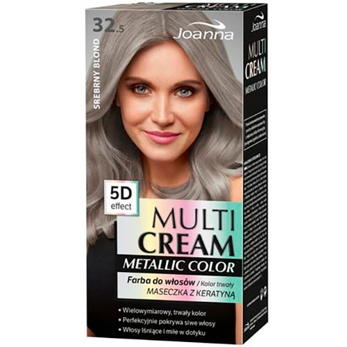 Joanna Краска для волос Multi Cream Color Metallic № 32.5 Срібний блонд