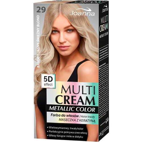 Joanna Краска для волос Multi Cream Color Metallic № 29 Світлий сніжний блонд