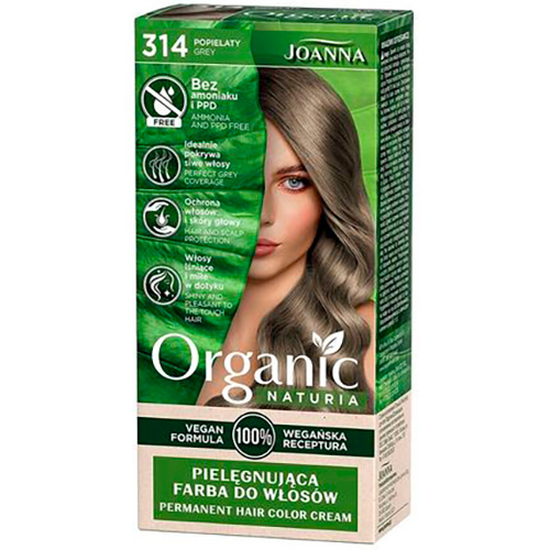 Joanna Безаммиачная крем-краска для волос Naturia Organic № 314 Попелястий