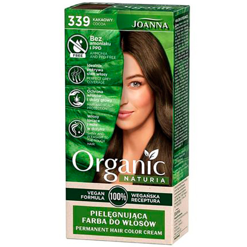 Joanna Безаммиачная крем-краска для волос Naturia Organic № 339 Какао