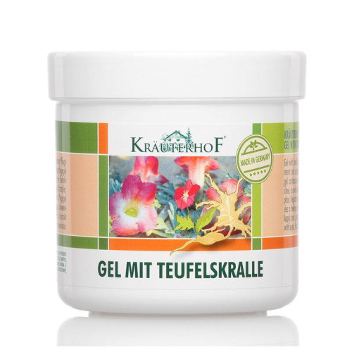 Krauterhof Согревающий гель для тела с экстрактом когтя дьявола Gel Mit Teufelskralle 250 мл