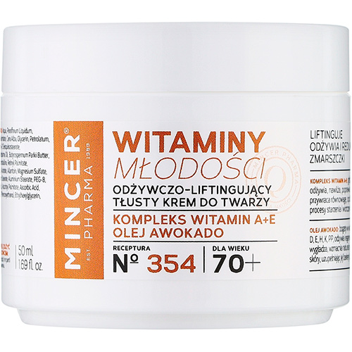 Mincer Pharma Питательный крем-лифтинг для лица 70+ №354 Witaminy