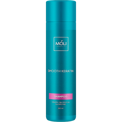 Moli Cosmetics Бессульфатный шампунь для волос с кератином и протеинами шелка 250 мл