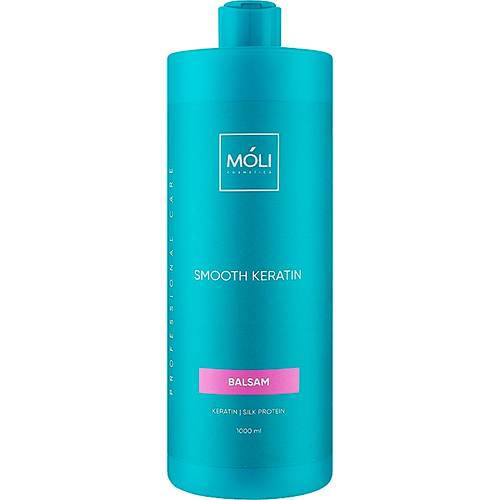 Moli Cosmetics Бессульфатный бальзам для волос с кератином и протеинами шелка 1000 мл