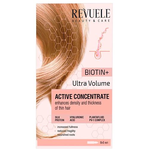 Revuele Концентрат для волос для придания объема в ампулах Biotin+