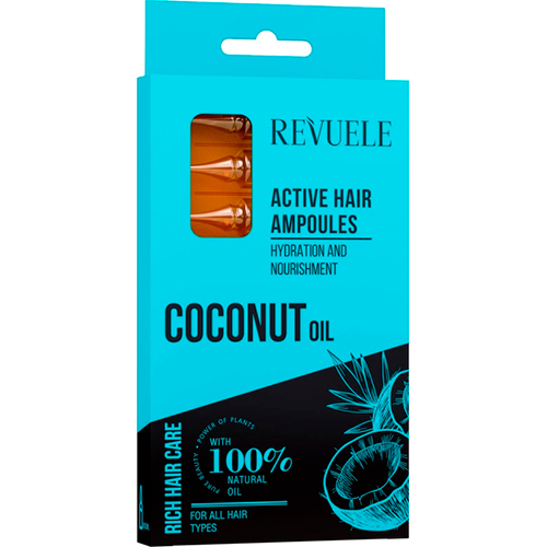 Revuele Активные ампулы для волос "Увлажнение и Питание" Coconut Oil