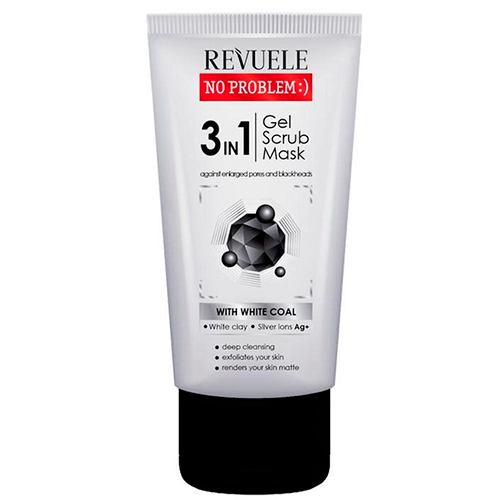 Revuele Средство для очищения кожи 3в1 с активированным углем No Problem