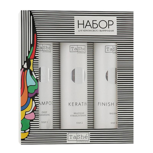 TaShe Professional Набор для кератинового выпрямления волос Keratin Brazilian