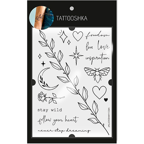 Tattooshka Большое временное тату "Freedom Love"
