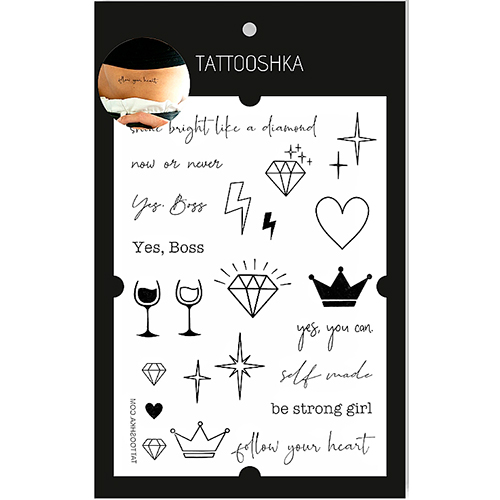 Tattooshka Большое временное тату "Girl Power"