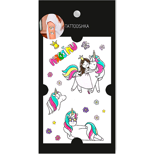 Tattooshka Временное тату "Объятия с единорогом"