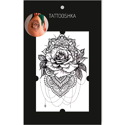 Tattooshka Большое временное тату "Изысканная роза"