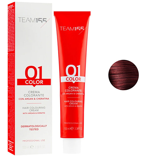Team155 Краска для волос Crema Colorante 5.5 Світло каштановий махагон