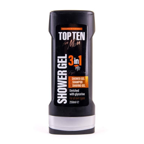 Top Ten for men Мужской гель для душа 3в1 Triple Active