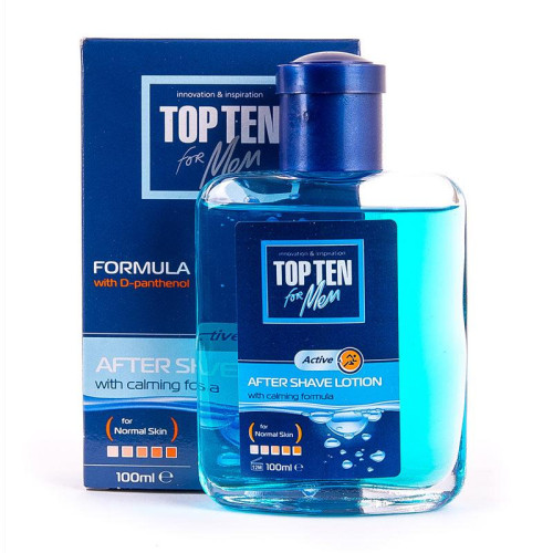 Top Ten for men Лосьон после бритья для нормальной кожи с D-пантенолом Active