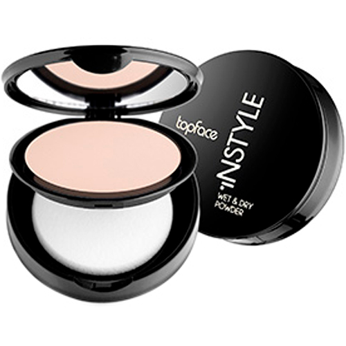 Topface Пудра для лица компактная 2в1 Wet&Dry Instyle № 002
