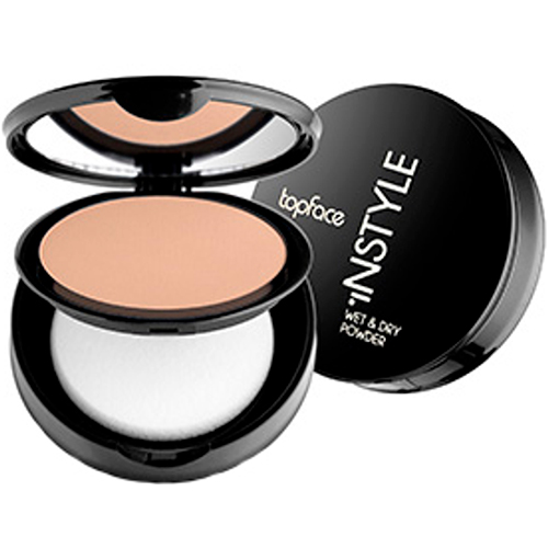 Topface Пудра для лица компактная 2в1 Wet&Dry Instyle № 008