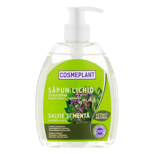 Viorica Жидкое мыло с глицерином, экстрактом шалфея и мяты Cosmeplant